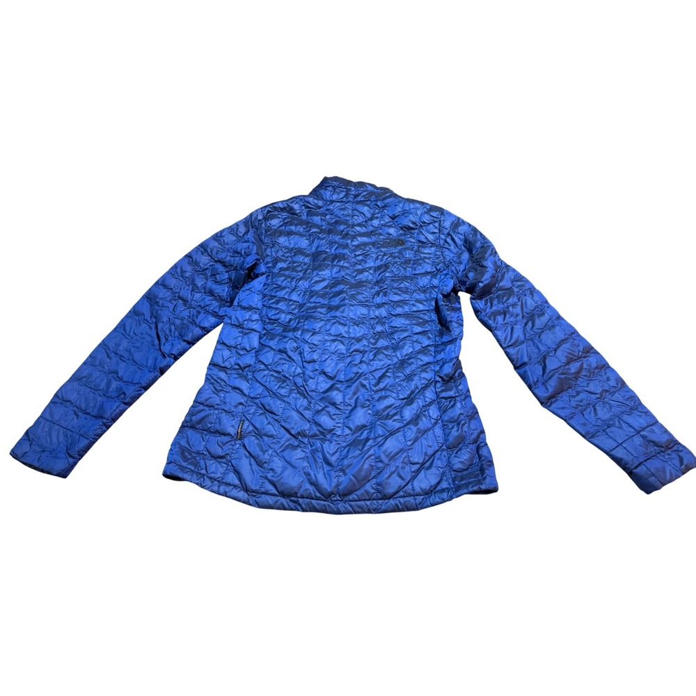 The North Face ThermoBall Full Zip Quilted Puffer Jacket Royal Blue Womens gorp - Picture 2 of 13